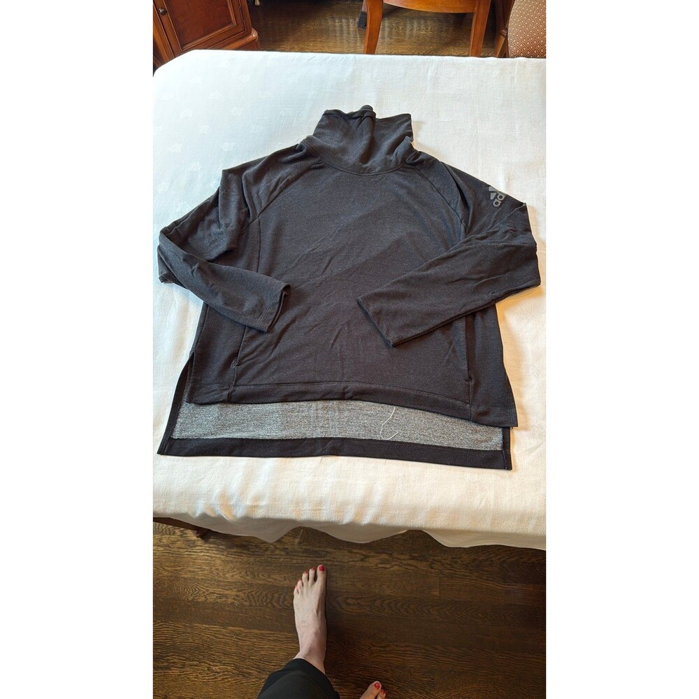 Adidas ladies black turtleneck sweatshirt